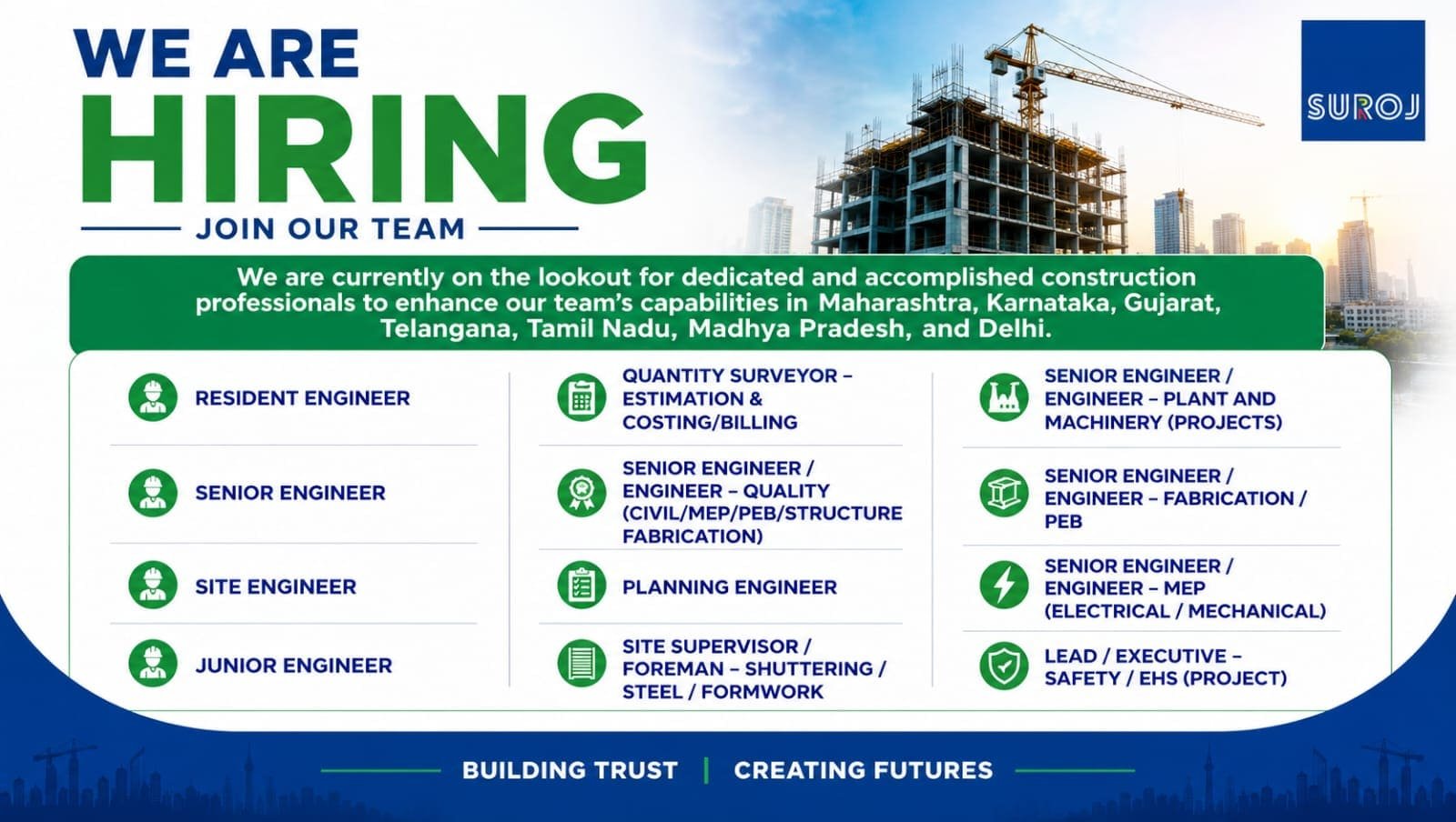 Suroj Buildcon Recruitment 2026