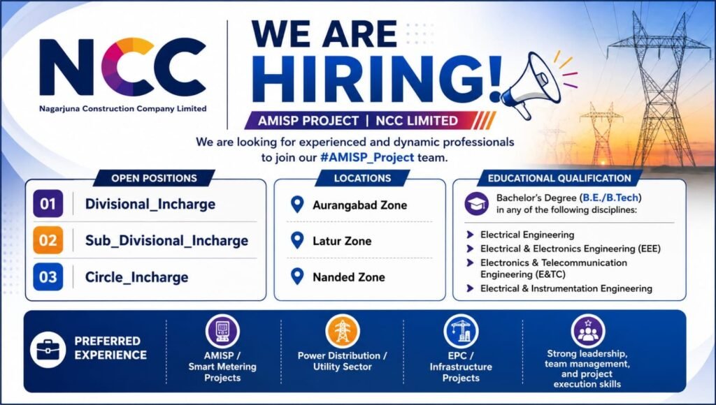 NCC Limited Hiring - AMISP Project