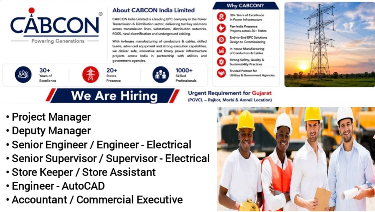 Cabcon India Limited Urgent Requirement