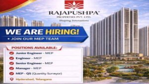 Rajapushpa Properties Pvt Ltd Hiring 2026