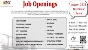 EKK Infrastructure Ltd Job Openings