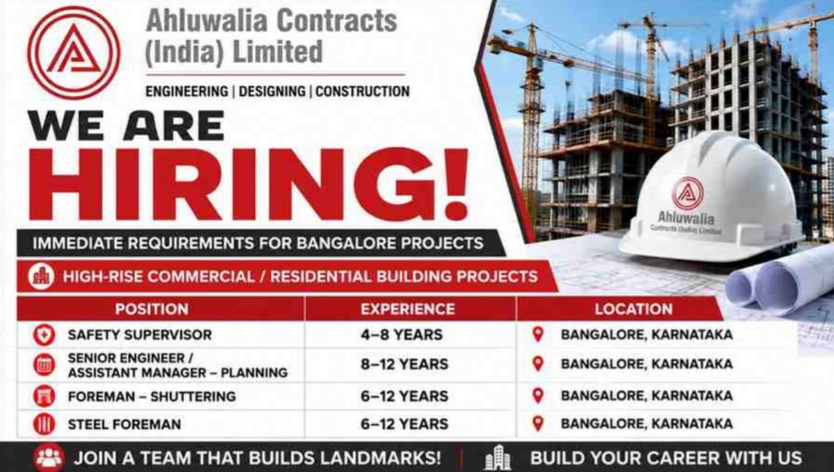 Ahluwalia Contracts Job Opportunity