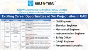 KPIL Exciting Career Opportunities at Our Project sites in UAE 