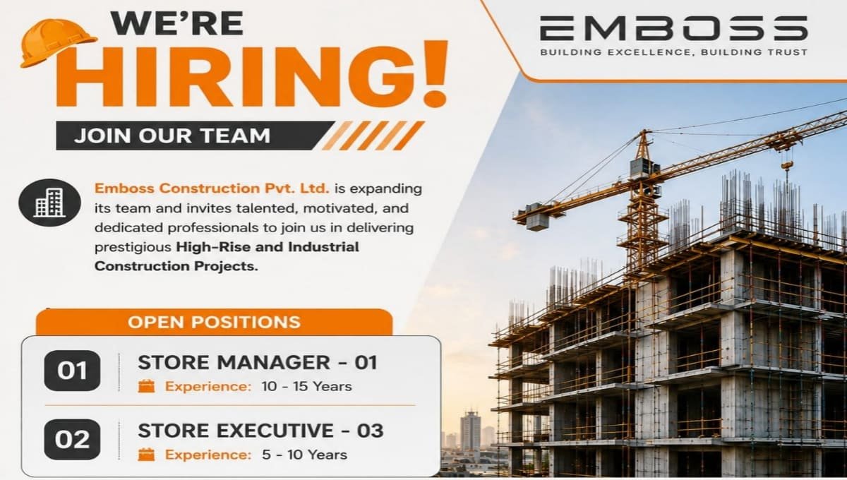 Emboss Construction Pvt Ltd Hiring