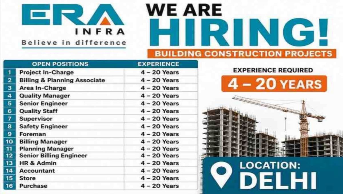 ERA Infra Recruitment 2026