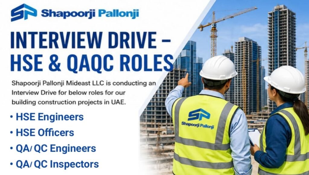 Shapoorji Pallonji Mideast LLC Walk-in Interview