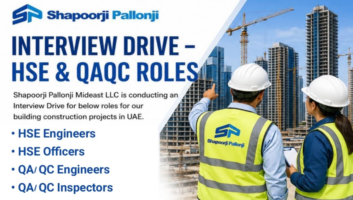 Shapoorji Pallonji Mideast LLC Walk-in Interview