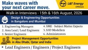 L&T Energy Hydrocarbon - Offshore Walk-In Interviews