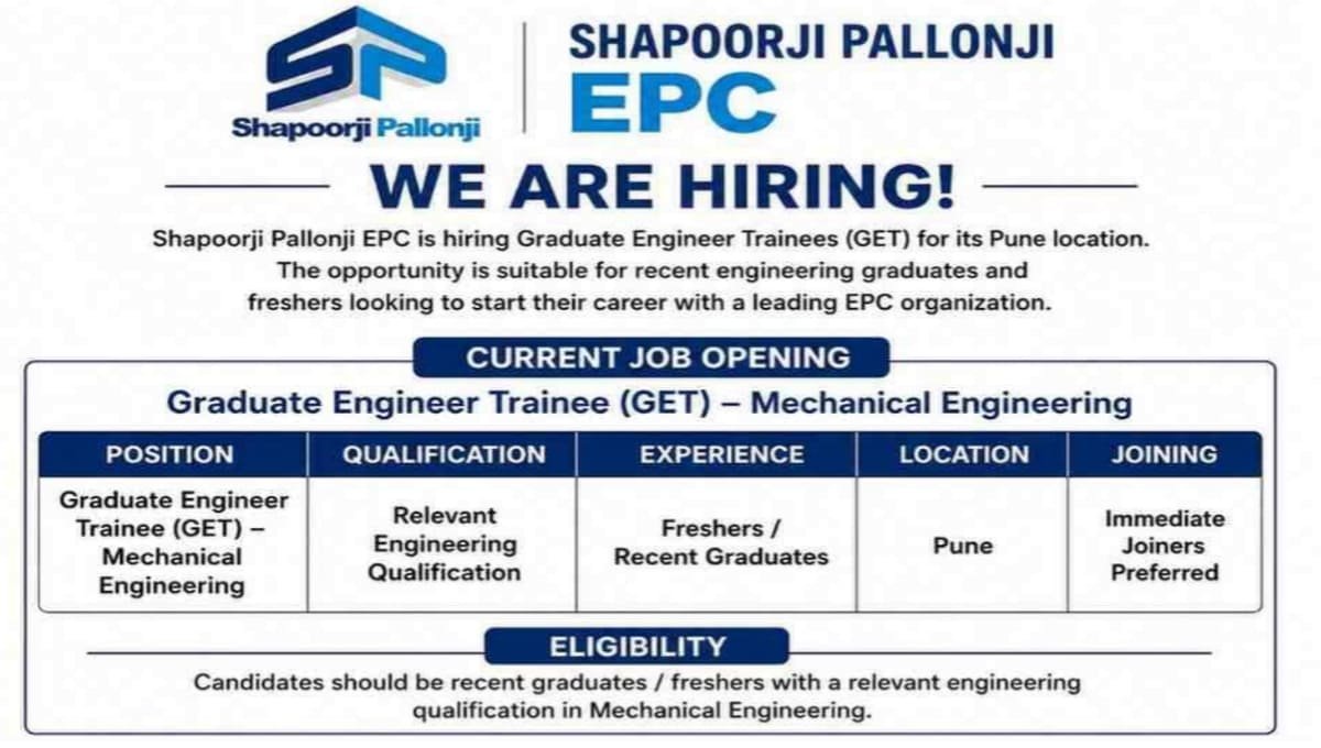 Shapoorji Pallonji EPC Recruitment 2026