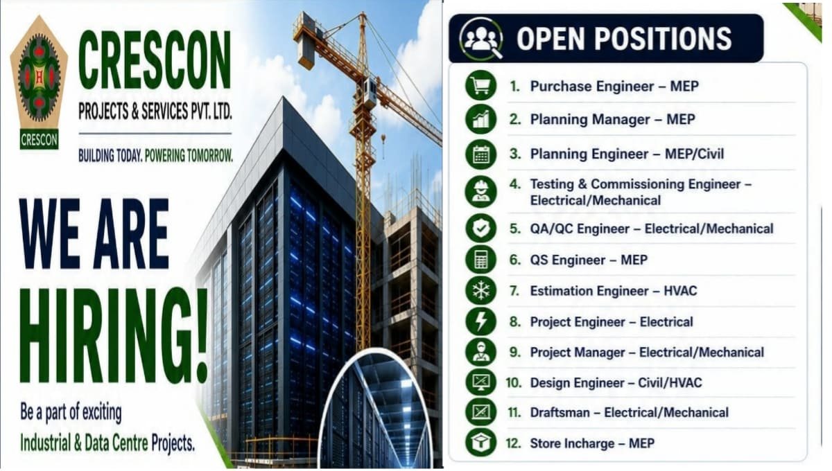 Crescon Projects & Services Pvt Ltd Hiring
