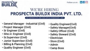 Prospecta Buildx India Job Vacancy 2026