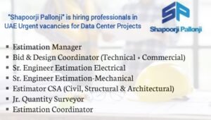 Shapoorji Pallonji Urgent Vacancies