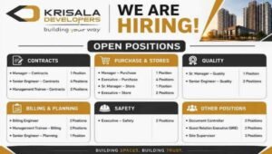 Krisala Developers Recruitment 2026