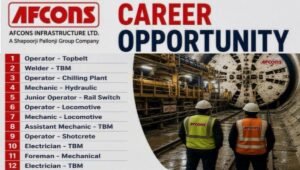 Afcons Infrastructure Career Opportunity