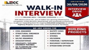 EKK Infrastructure Ltd Walk-in Interview 2026