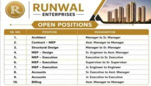 Runwal Enterprises Recruitment