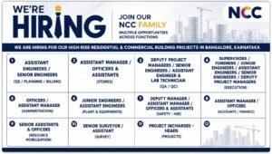 NCC Limited Recruitment