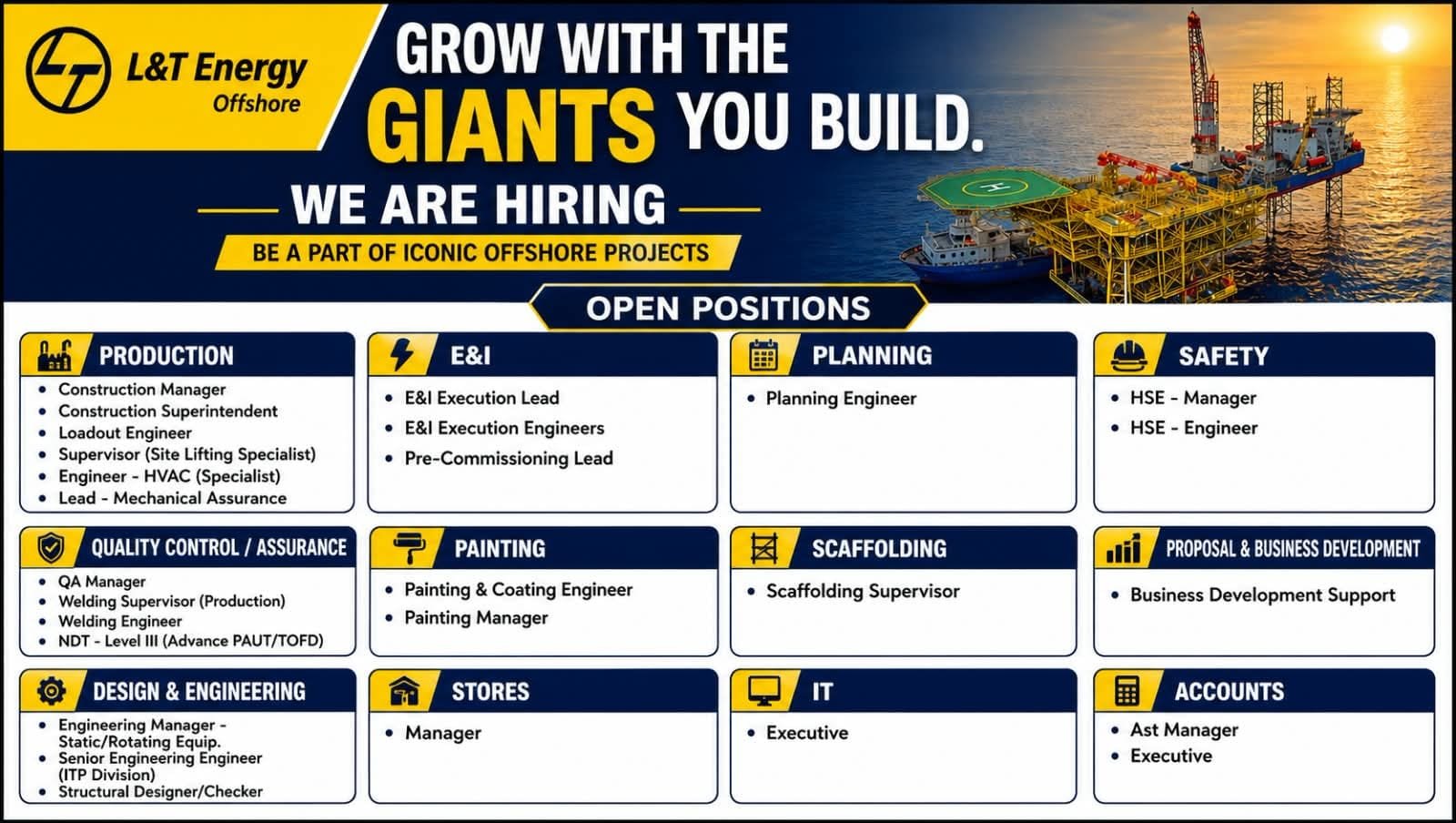 L&T Energy Offshore Jobs 2026