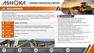 Ashoka Buildcon Recruitment 2026
