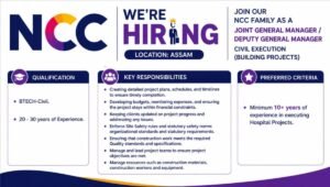 NCC Limited Latest Job Vacancy