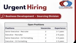 Civil Mantra Open New Vacancy