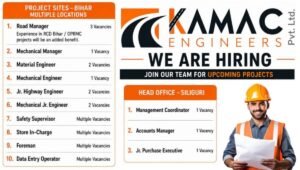 Kamac Engineers Pvt Ltd Recruitment 2026