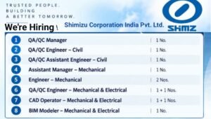 Shimizu Corporation India Pvt Ltd Hiring