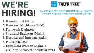 Kalpataru Projects International Job Openings