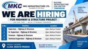 MKC Infrastructure Ltd Job Opening