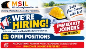 M S Infraengineers Pvt Ltd Hiring