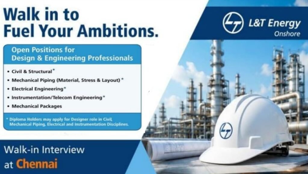 L&T Energy Walk-In Interview at Chennai