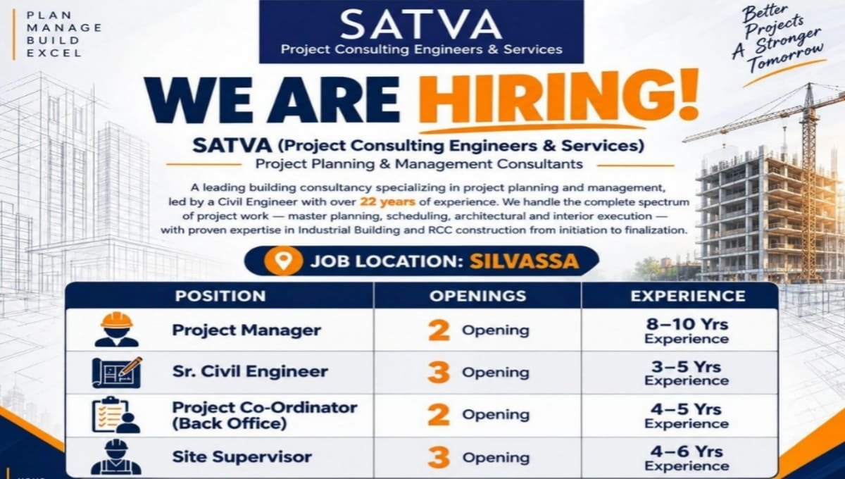 SATVA Project Consulting Engineers & Services Vacancy