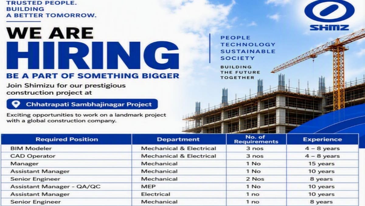 Shimizu Corporation India Pvt Ltd Vacancy