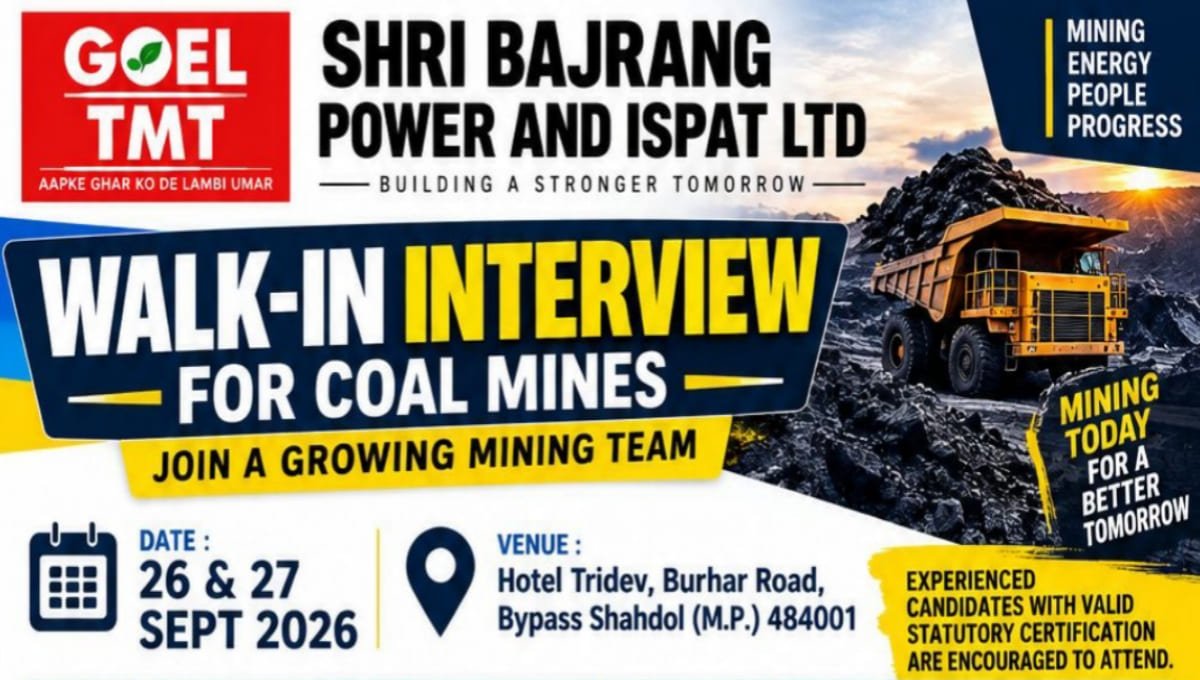Shri Bajarang Power And ISPAT Ltd Walk-In Interview
