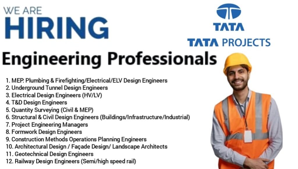 Tata Projects Hiring Engineering Professionals