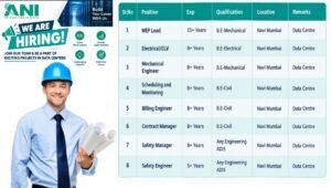 ANI Integrated Services Ltd Vacancy