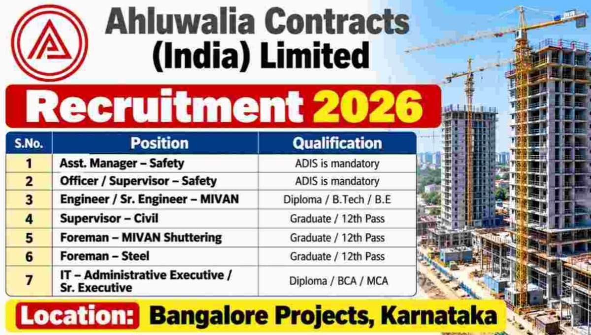 Ahluwalia Contracts Recruitment 2026