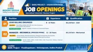 Shree Riddhi Siddhi Buildwell Recruitment