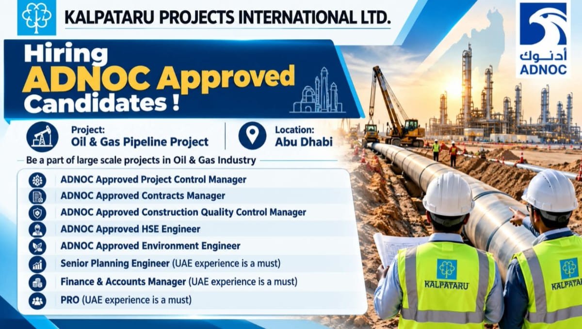 Kalpataru Projects Abu Dhabi Recruitment