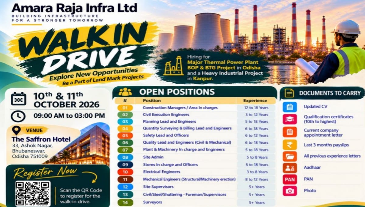 Amara Raja Infra Walk-In Drive