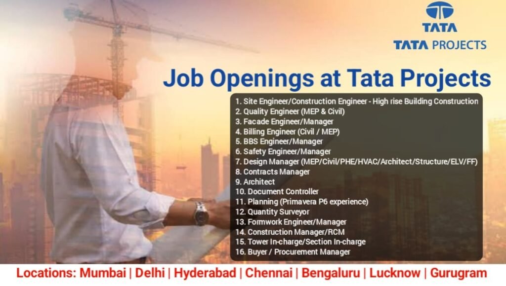 Job Openings at Tata Projects Ltd