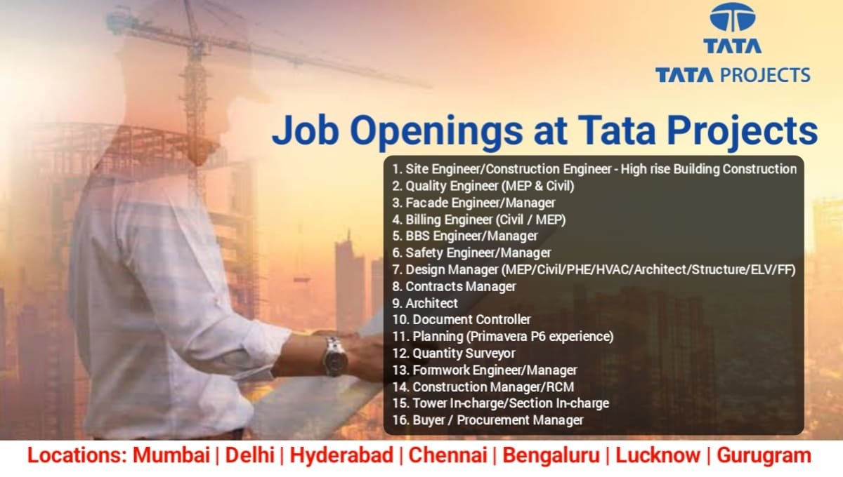 Job Openings at Tata Projects Ltd