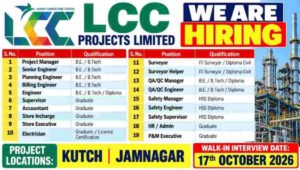 Mega Walk-In Interview at LCC Projects Ltd