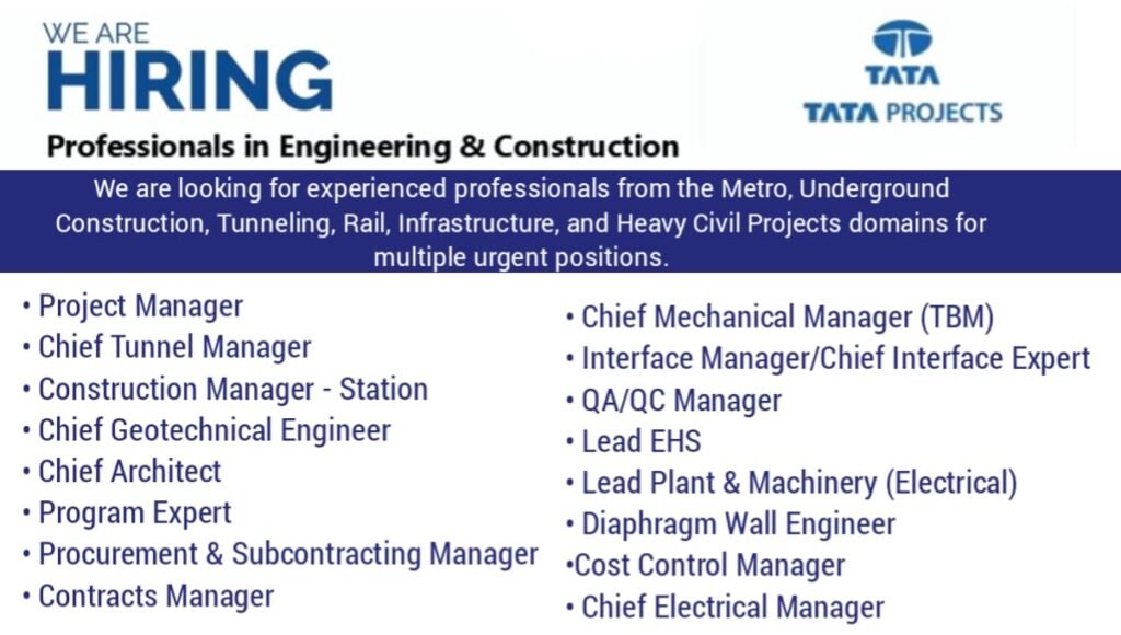 Tata Projects Hiring