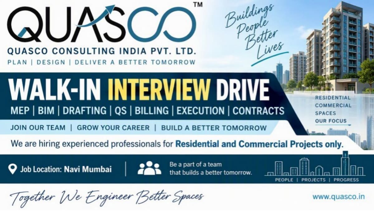 Walk-In Interview at QUASCO Consulting India