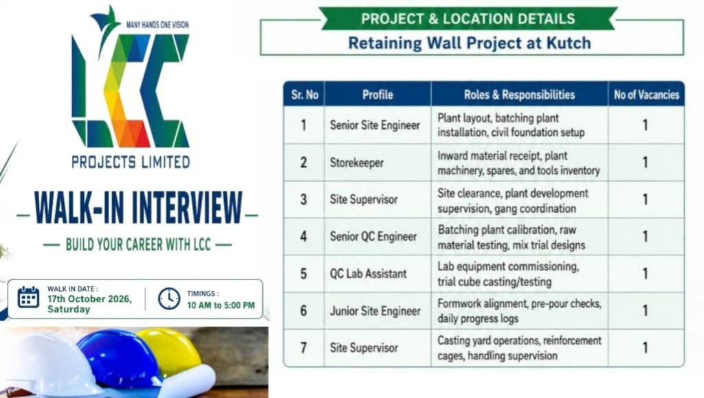 LCC Projects Ltd Walk-In Interview
