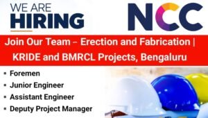Job Opportunity with NCC Limited