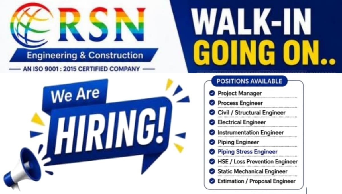 RSN Engineering & Construction Job Vacancy