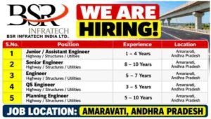 BSR Infratech India Ltd Vacancy