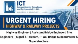 ICT Intercontinental Consultants and Technocrats Pvt Ltd Vacancy